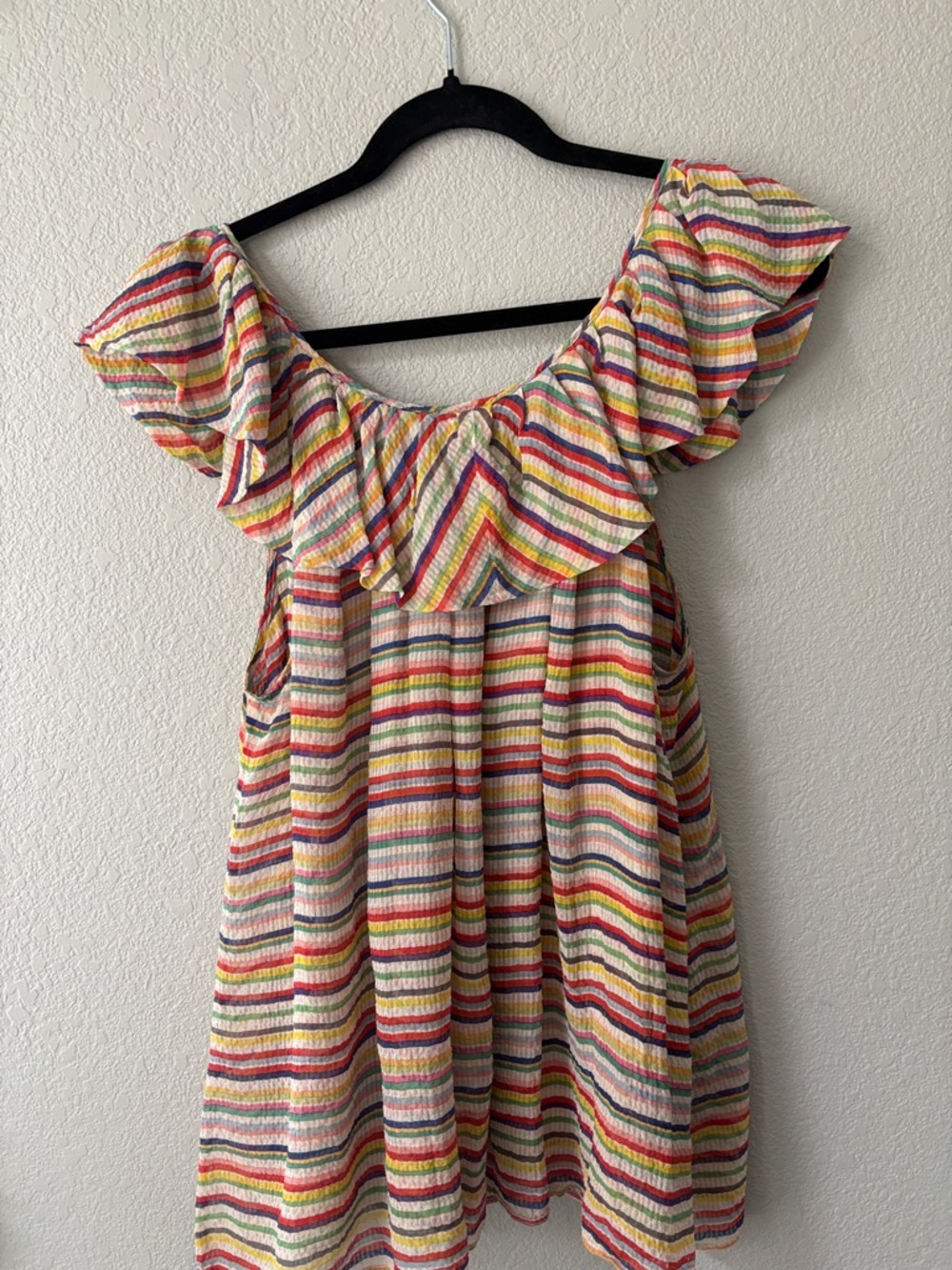 J. Crew Multicolor Striped Ruffle-Sleeve Top - Picture 5 of 5